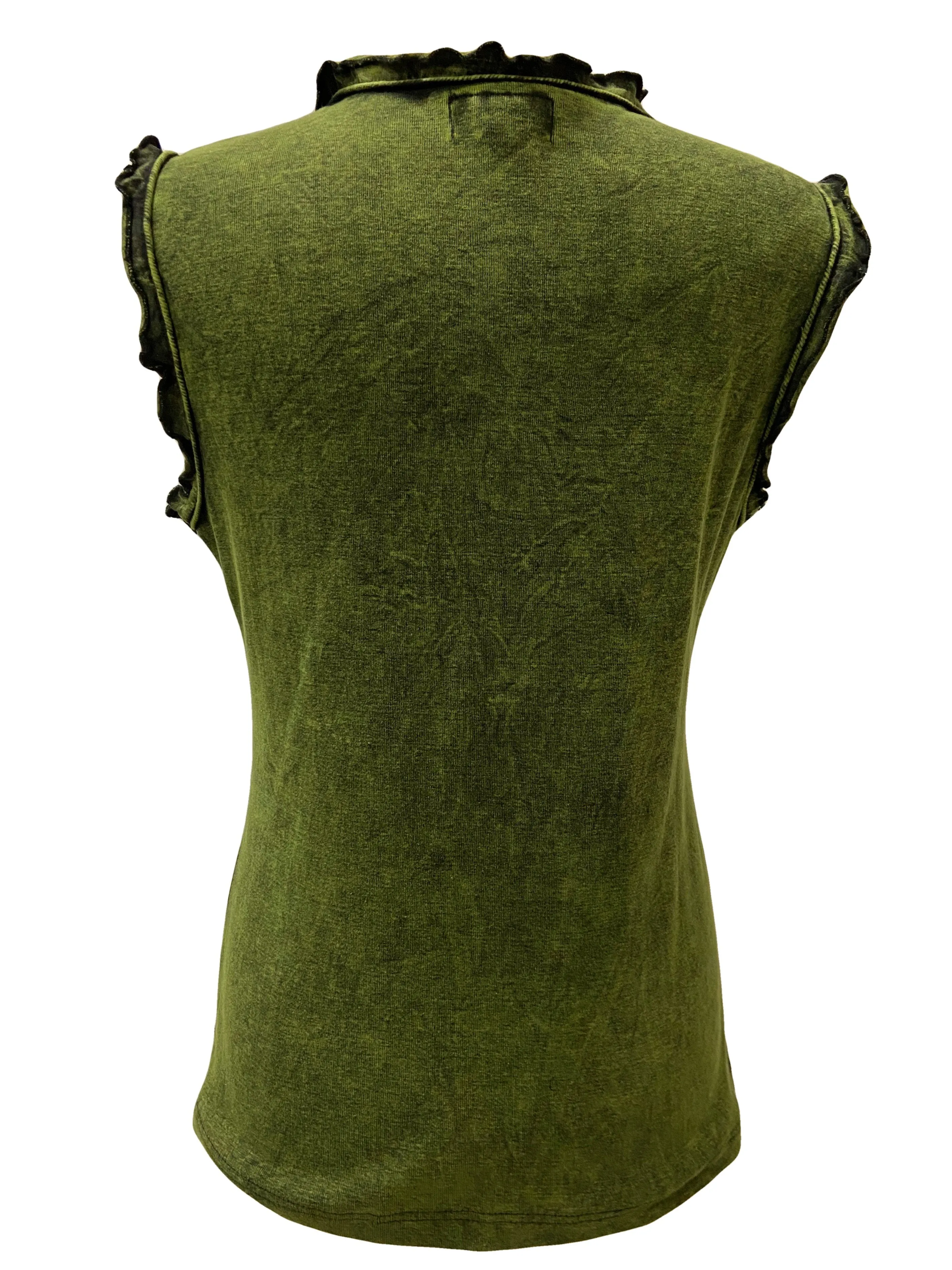 0039 RB Bohemian Knit Stonewashed Stylish Sleeveless Tank Top Blouse