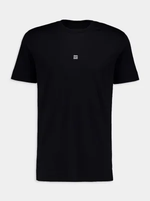 4G Logo Embroidered Black T-Shirt