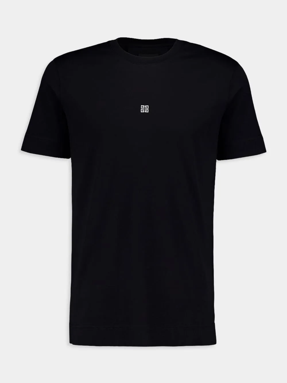 4G Logo Embroidered Black T-Shirt