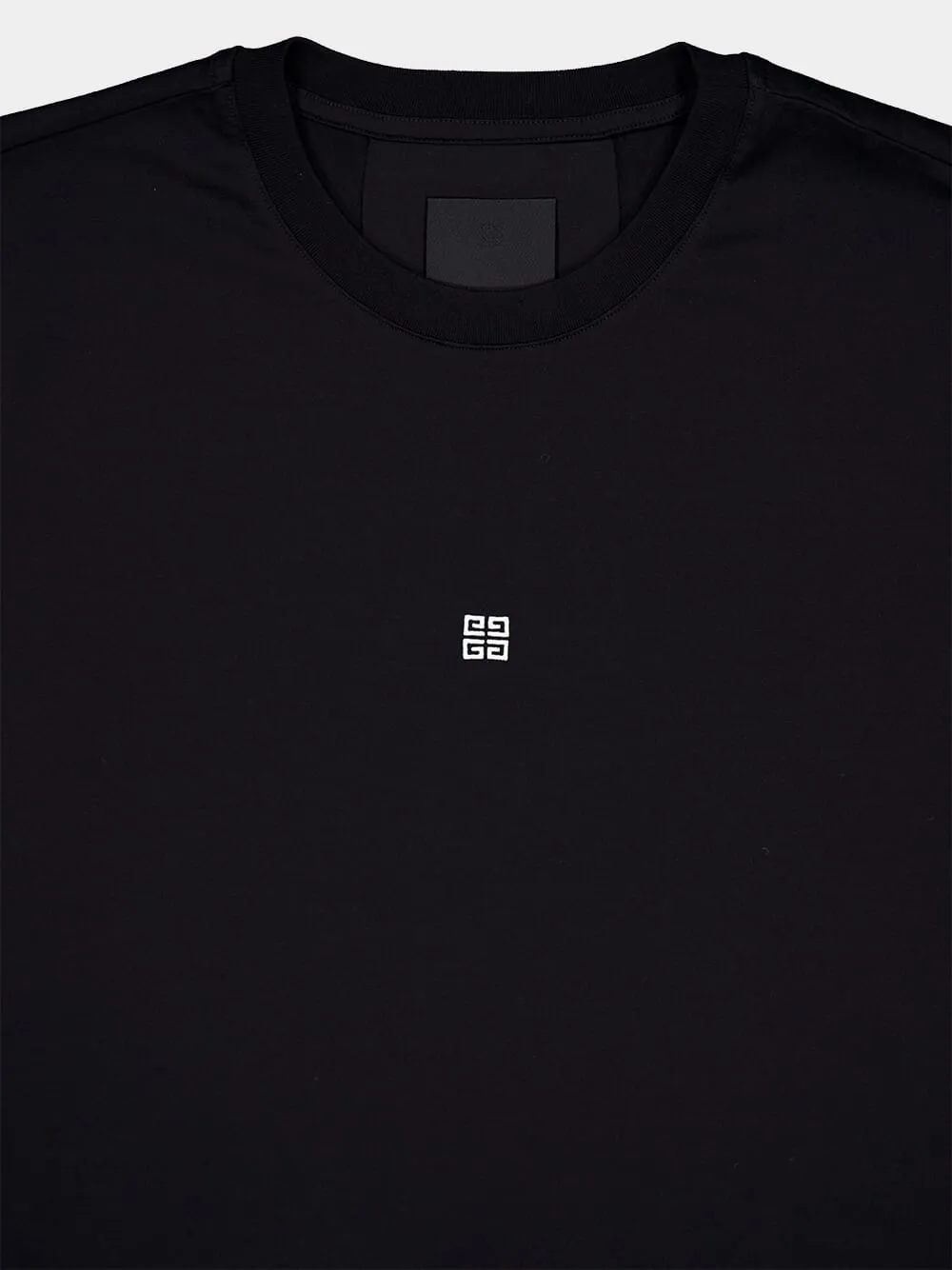 4G Logo Embroidered Black T-Shirt