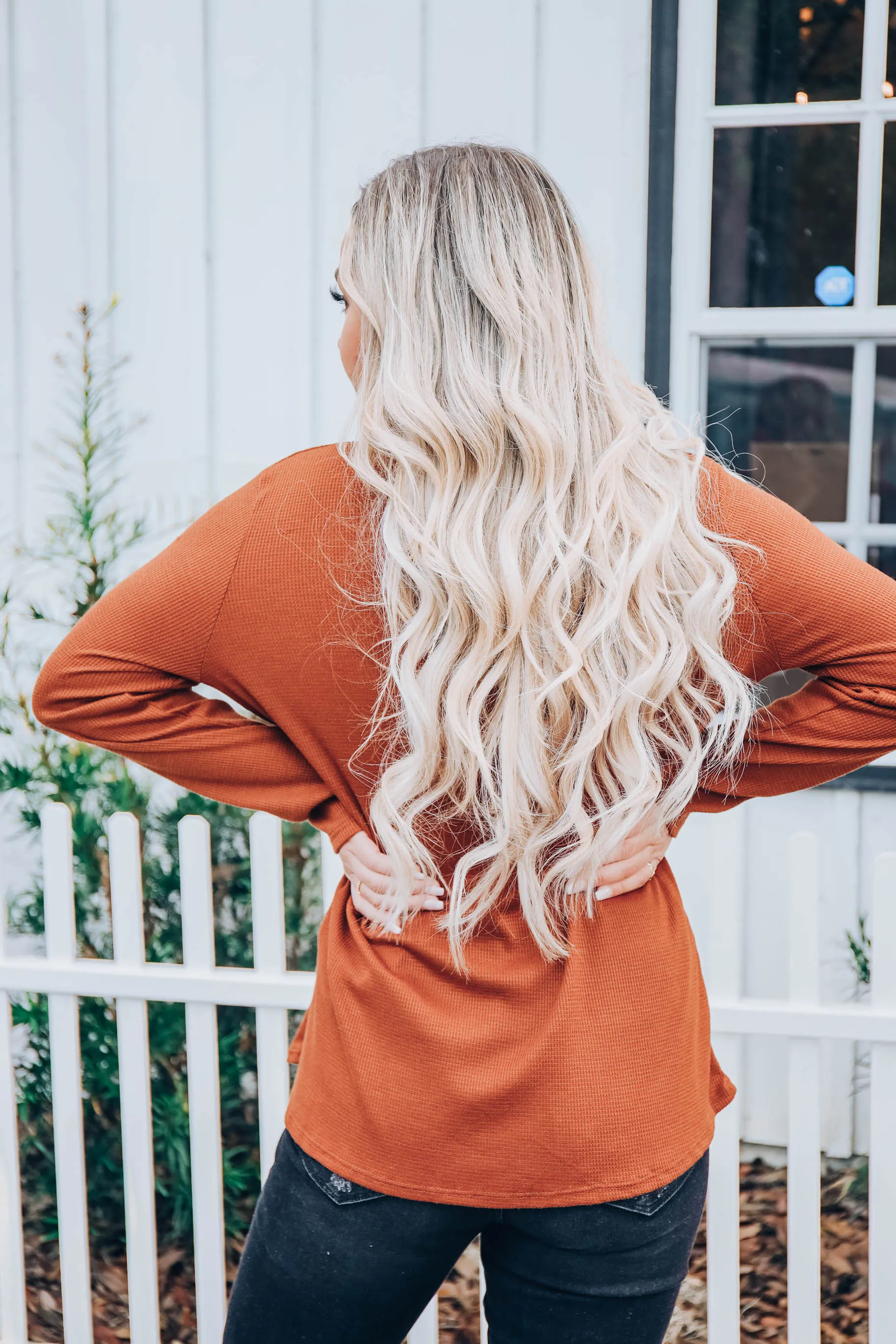 A Lil' Bit Of Glitz Top - Rust