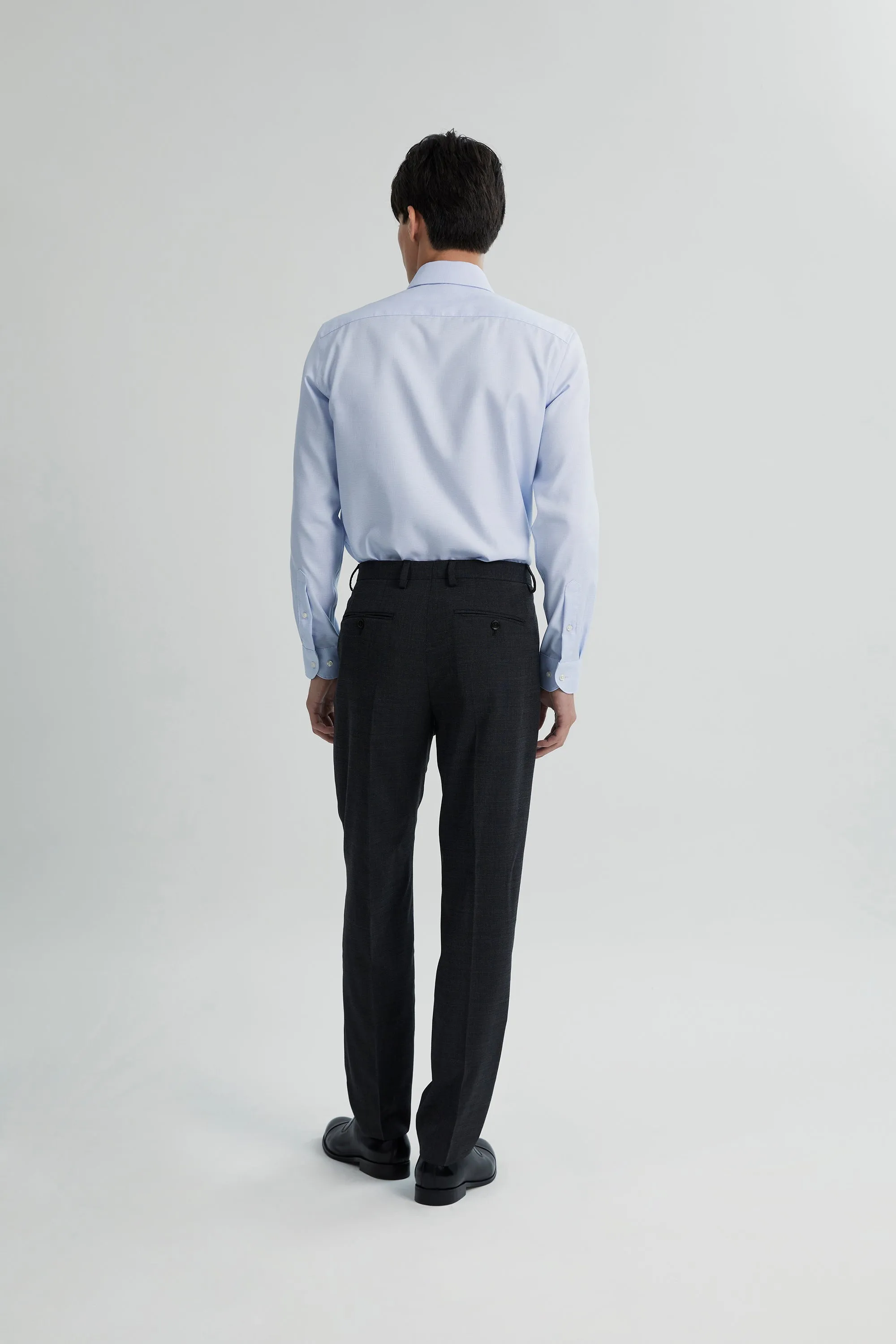 Alexander & Sons, Light Blue Dobby, Long Sleeve Shirt