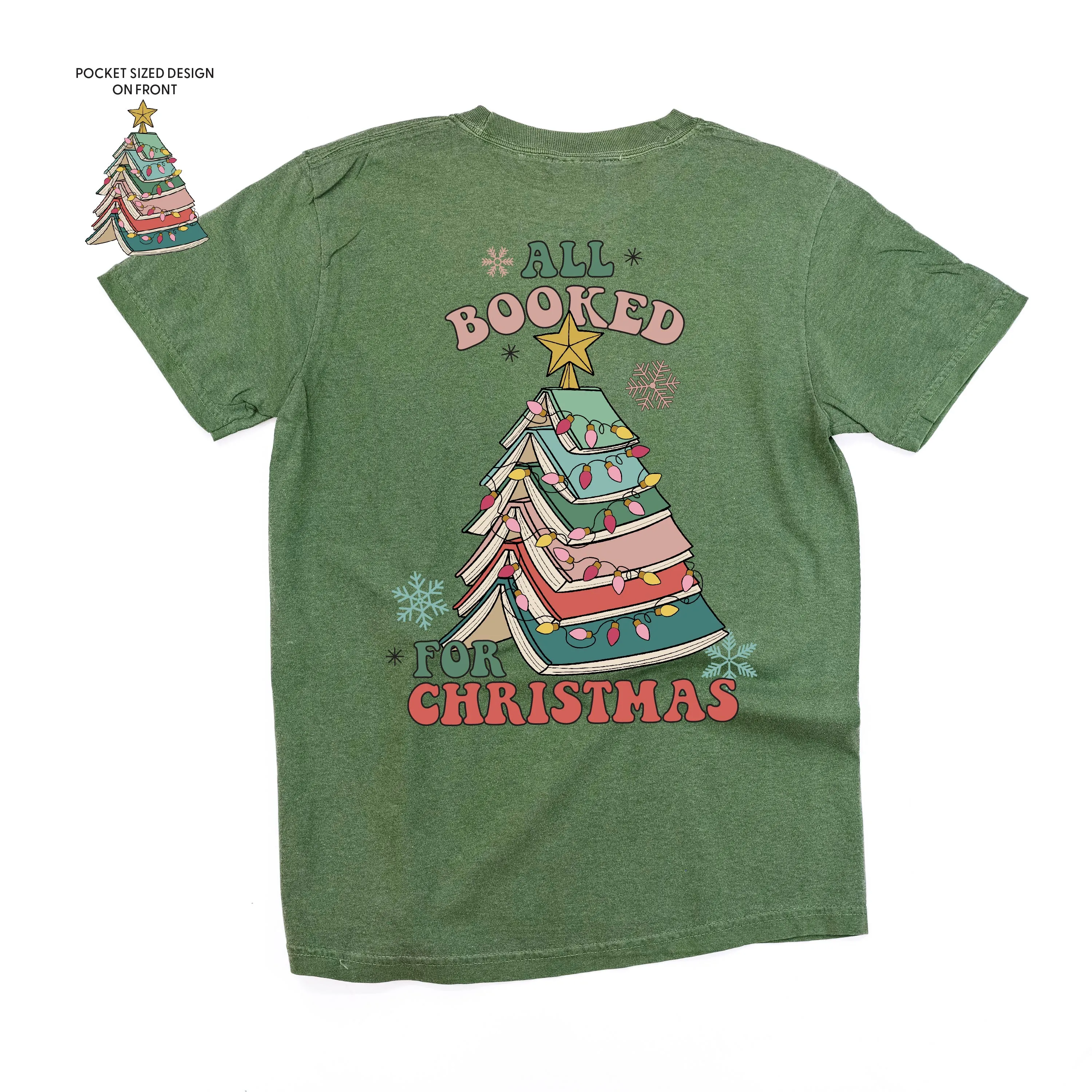 All Booked For Christmas (pf&b) - Comfort Colors Tee
