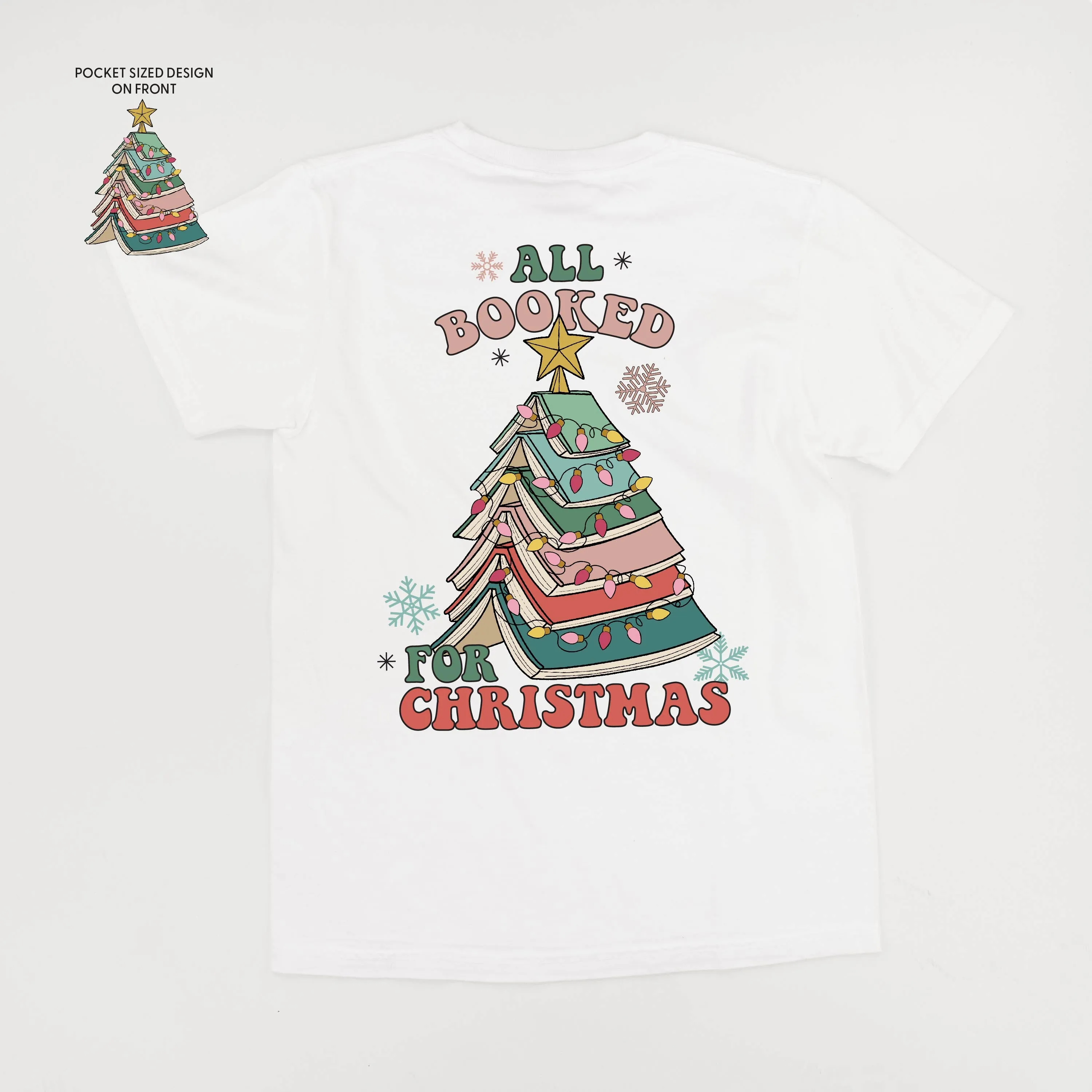 All Booked For Christmas (pf&b) - Comfort Colors Tee