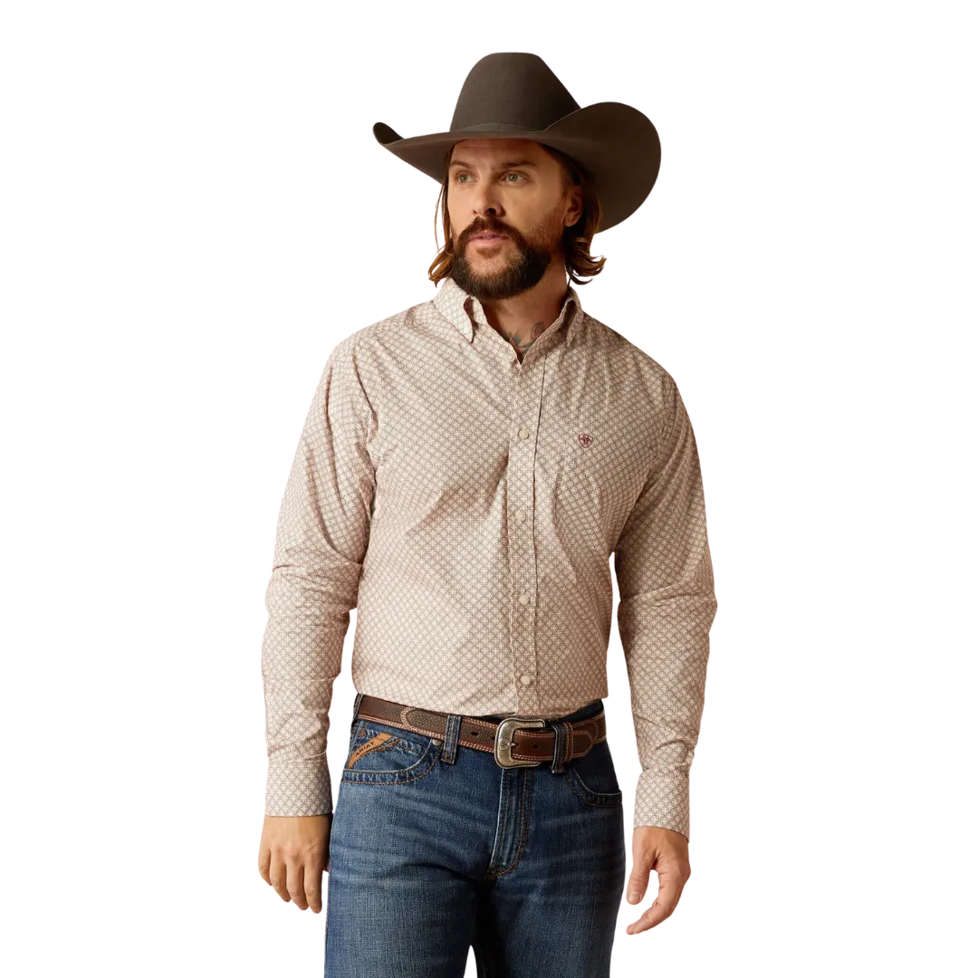 Ariat Men's Titus Fitted Brown Shirt