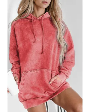 Azura Exchange Versatile Mineral Wash Hoodie with Kangaroo Pocket - L
