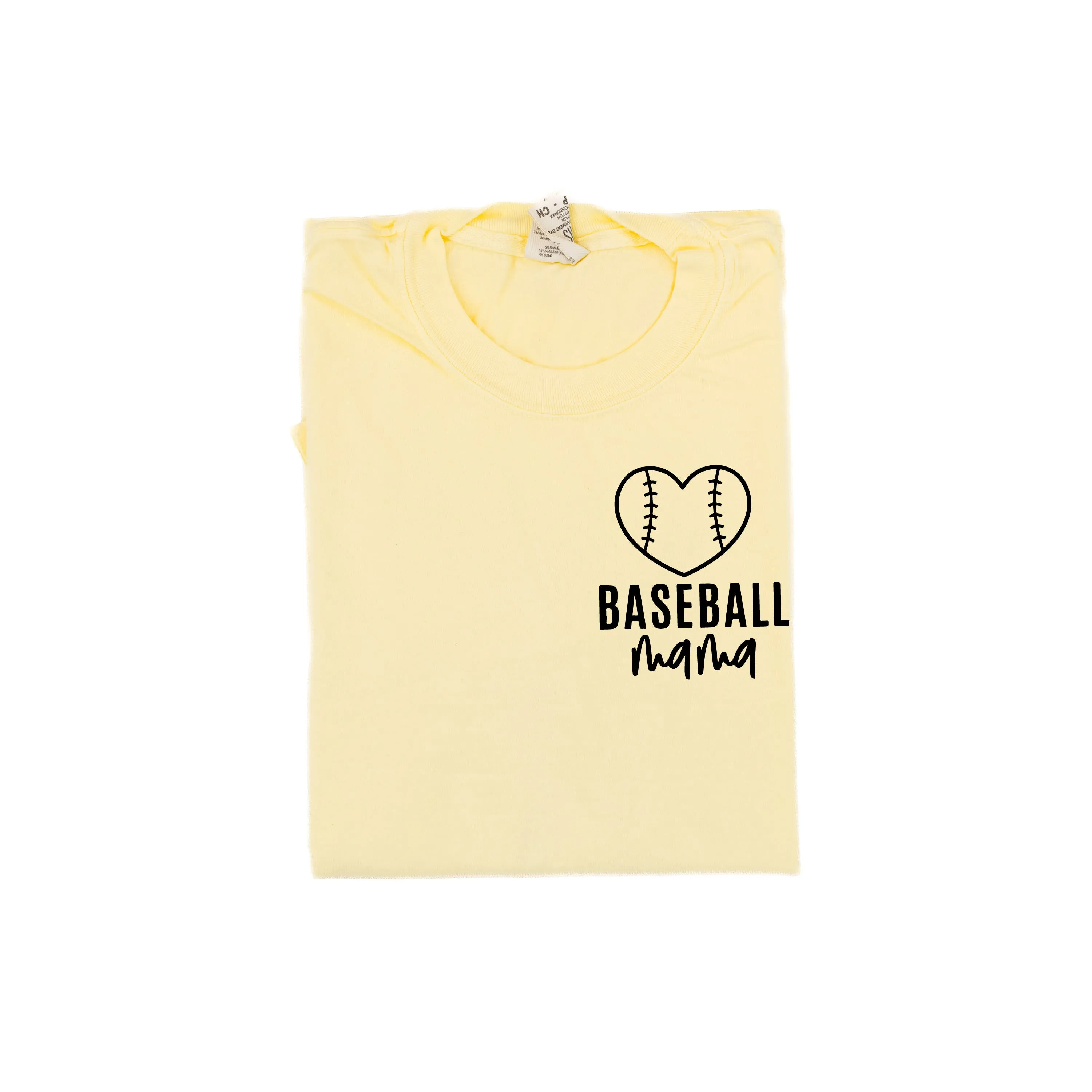Baseball Mama - Pocket Design - SHORT SLEEVE COMFORT COLORS TEE