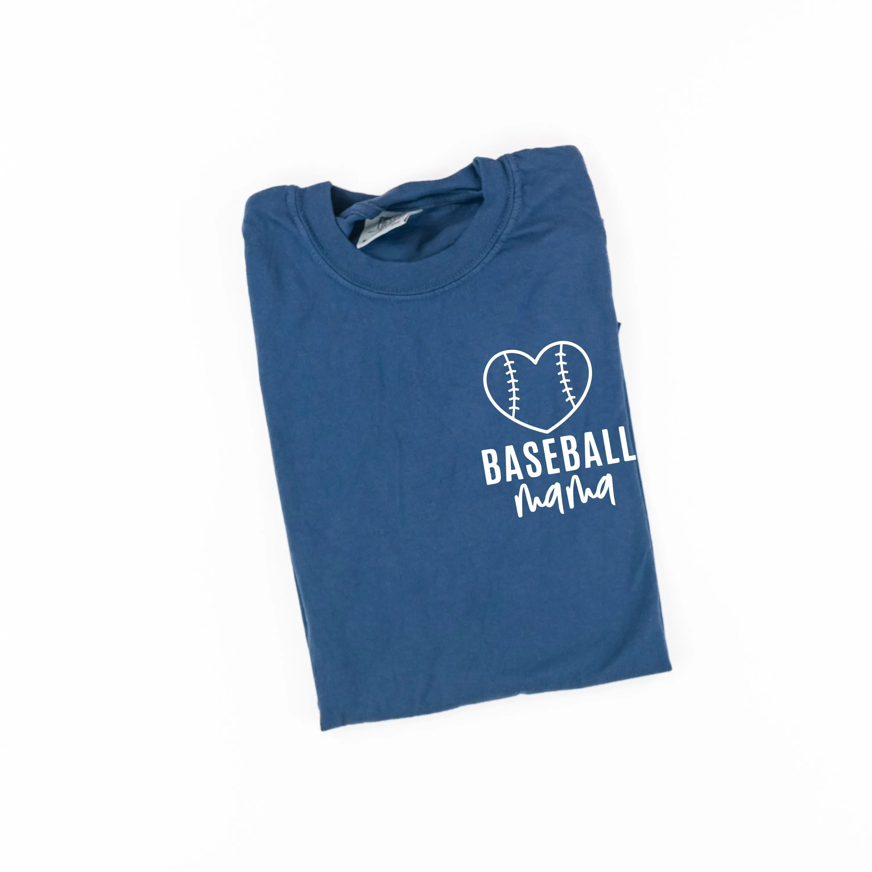 Baseball Mama - Pocket Design - SHORT SLEEVE COMFORT COLORS TEE