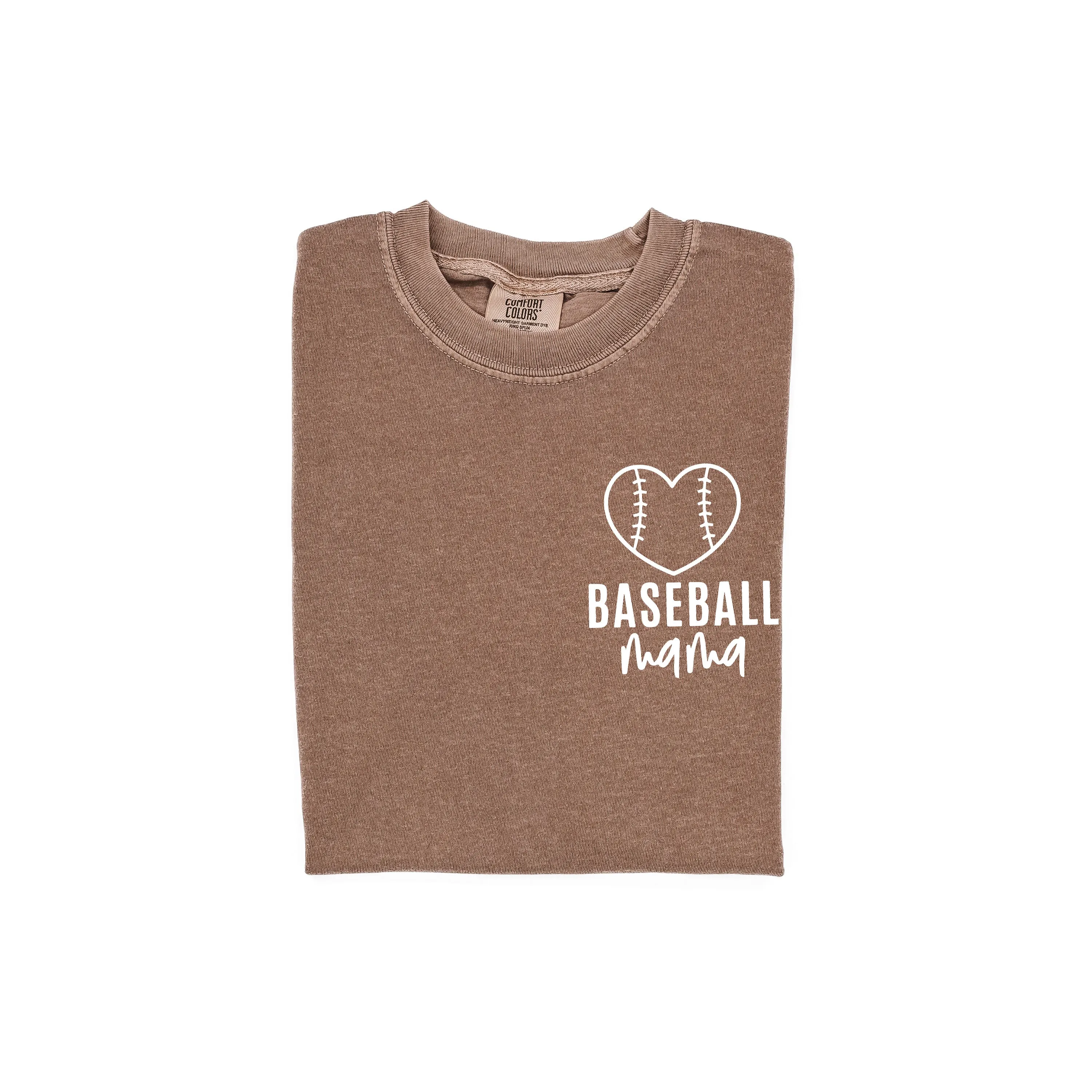 Baseball Mama - Pocket Design - SHORT SLEEVE COMFORT COLORS TEE