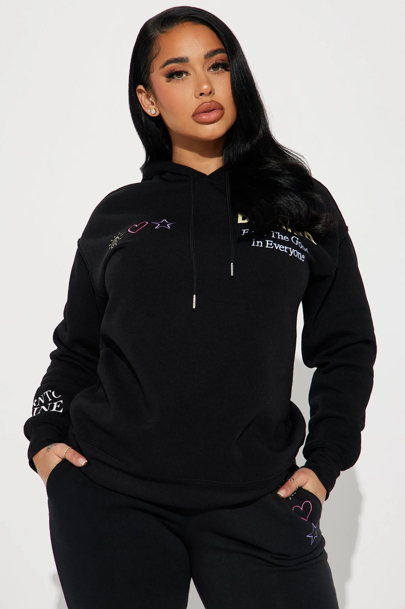 Be Kind Jogger Set - Black