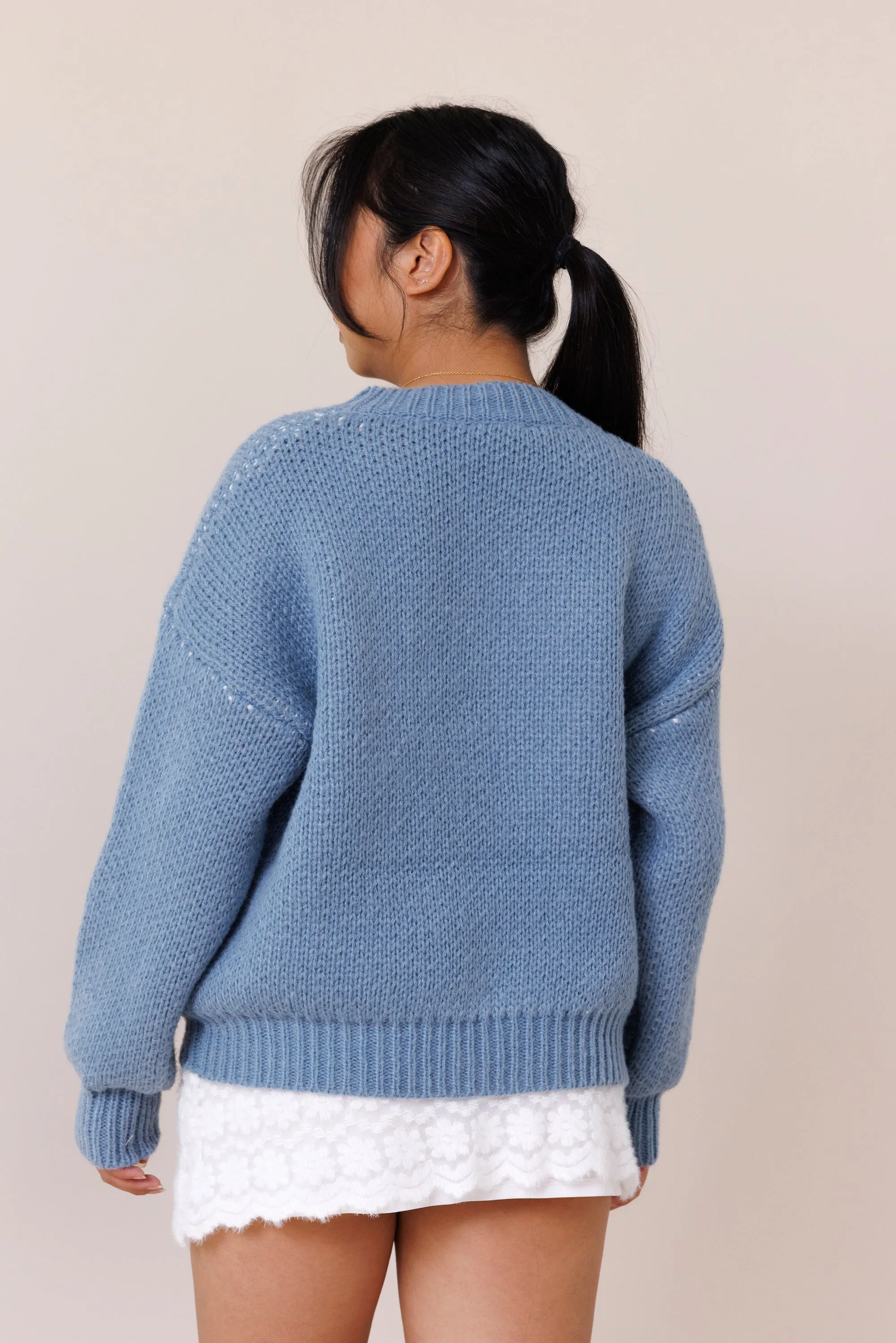 Blue Bow Sweater