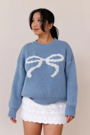 Blue Bow Sweater