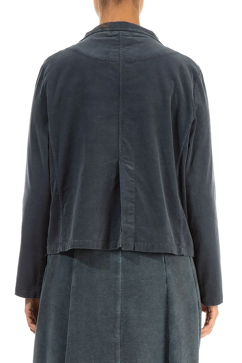 Buttoned Grey Corduroy Jacket