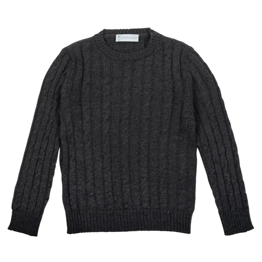 Cable Knit Jumper - Grey