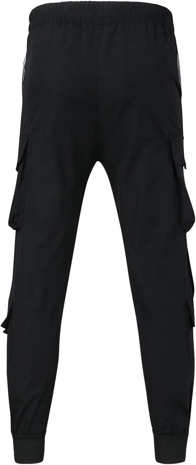 Cargo Pants for Men Relaxed Fit Cargo Sweatpants Elastic Waist Drawstring Athletic Trousers Casual Baggy Jogger Pants