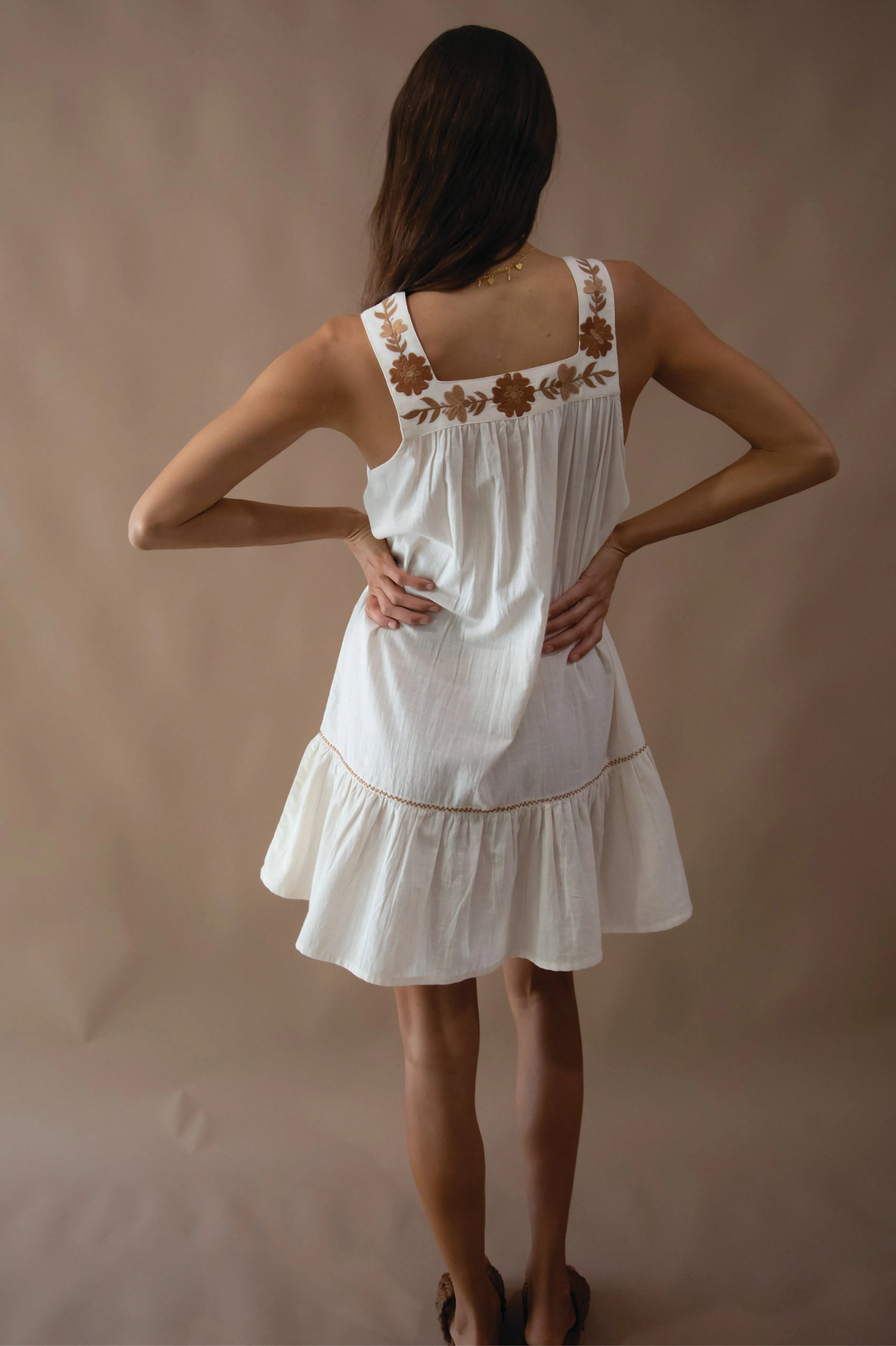 Chloe Mini Dress - Pearl