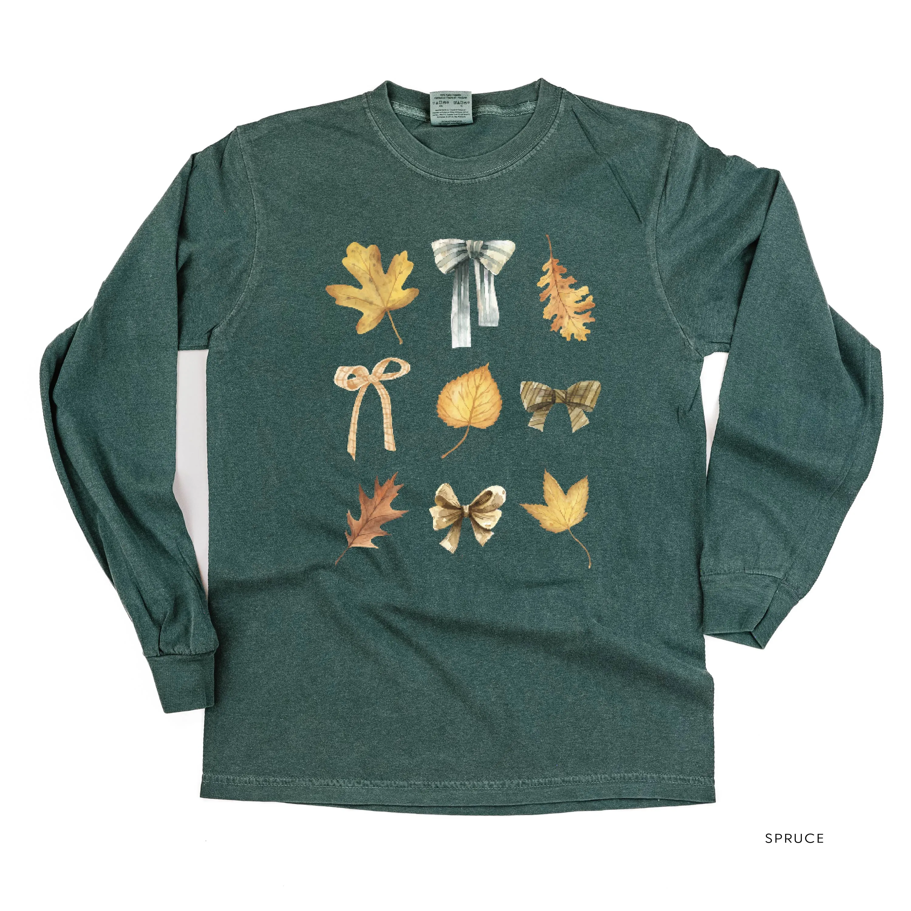 Dainty Bows and Leaves - Long Sleeve Comfort Colors Tee