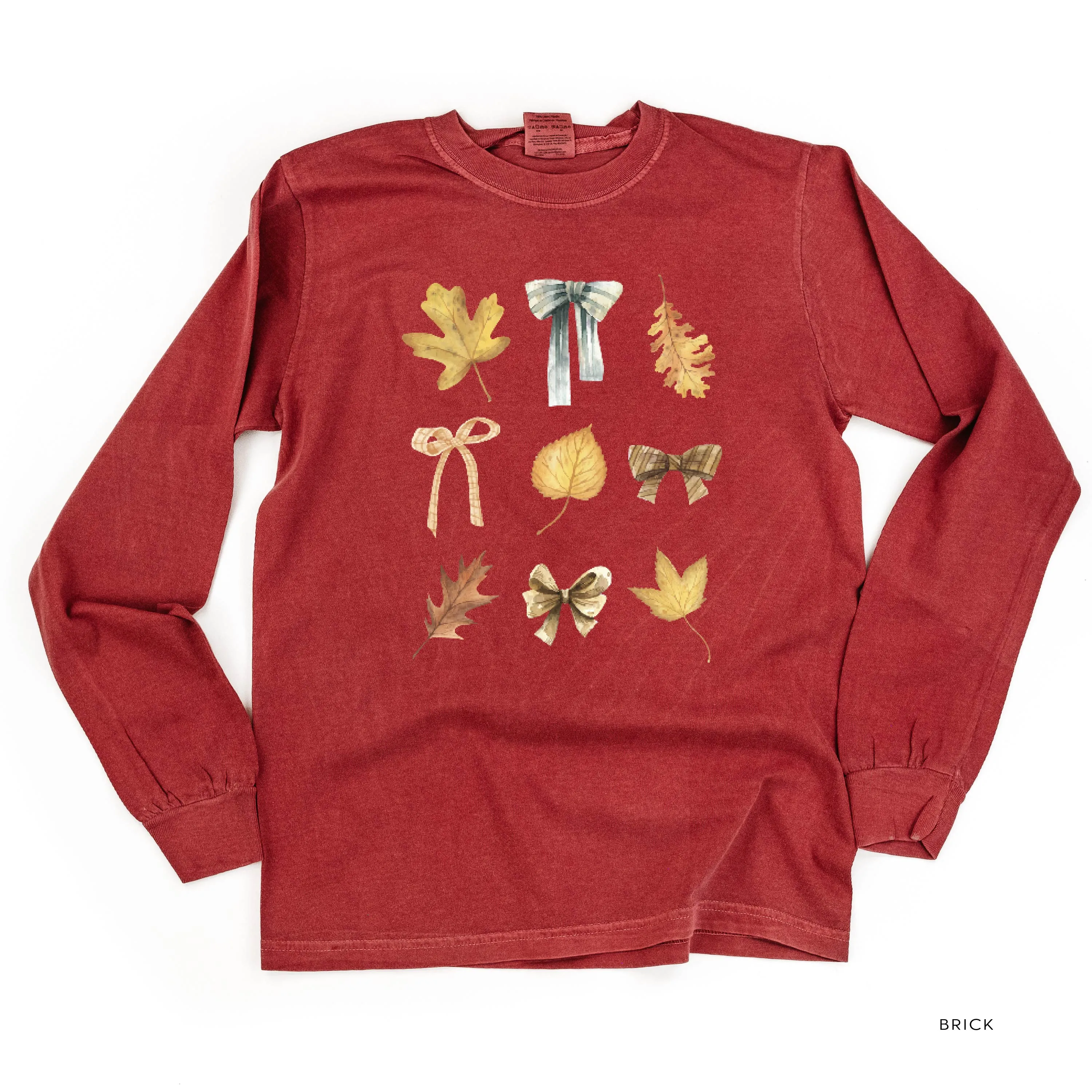 Dainty Bows and Leaves - Long Sleeve Comfort Colors Tee