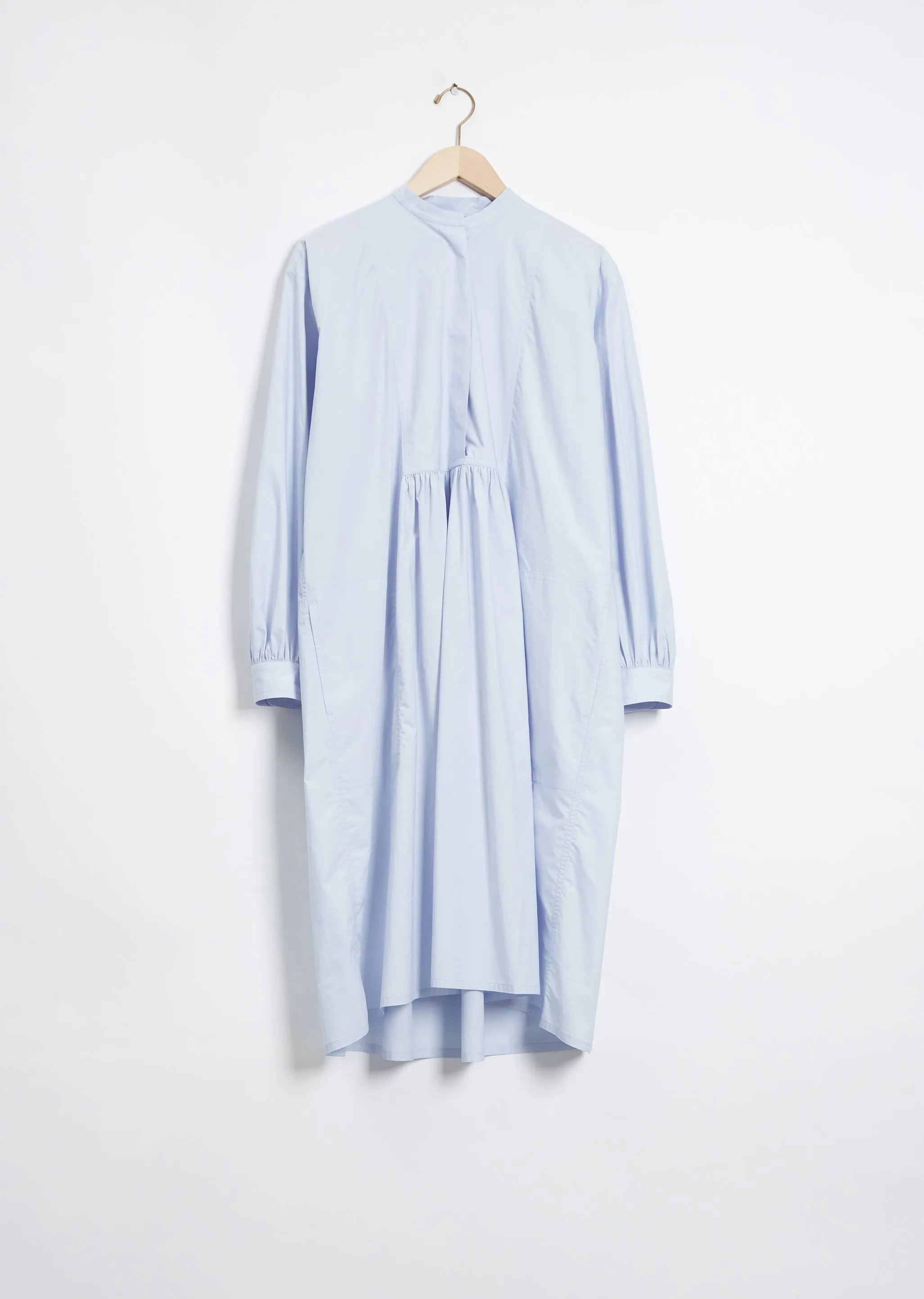Decatina Puff Sleeve Dress — Ice Blue