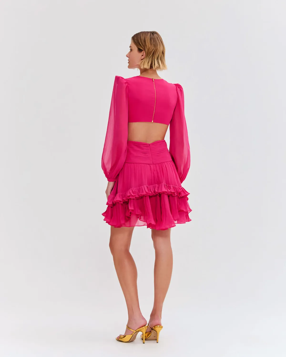 DEEP V CUTOUT MINI DRESS