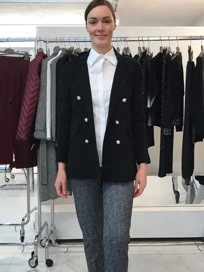 D.Exterior Black Knitted Jacket 50231 2NERO