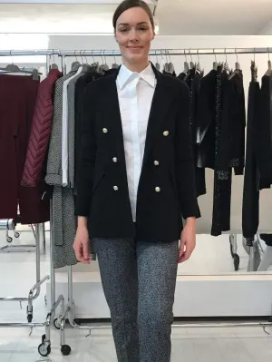D.Exterior Black Knitted Jacket 50231 2NERO