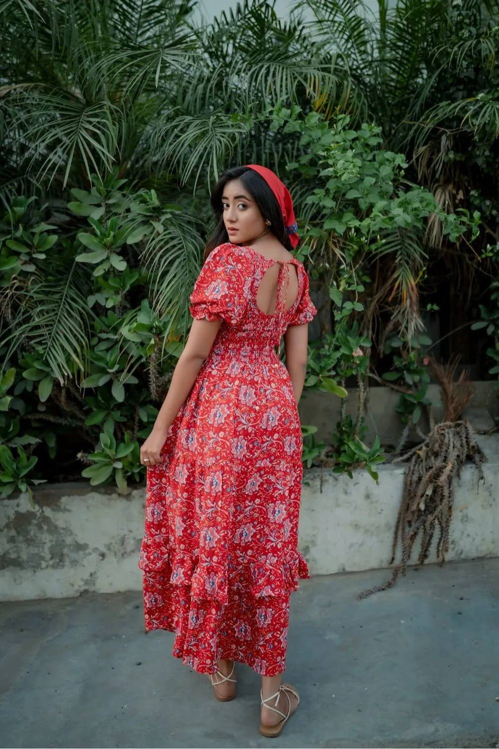 Easy On Me  Maxi Red Dress