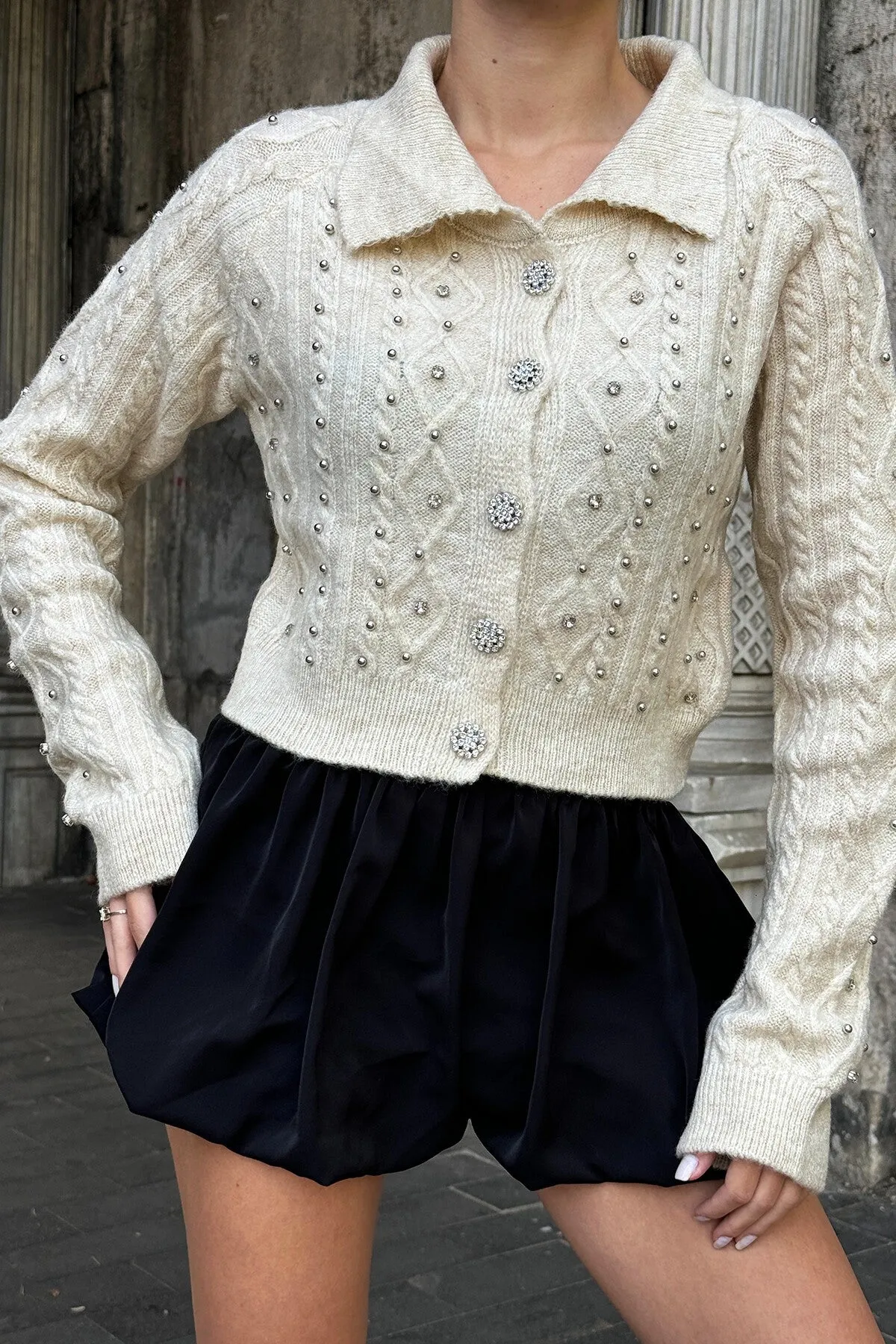 Embroidered Knitted Cardigan