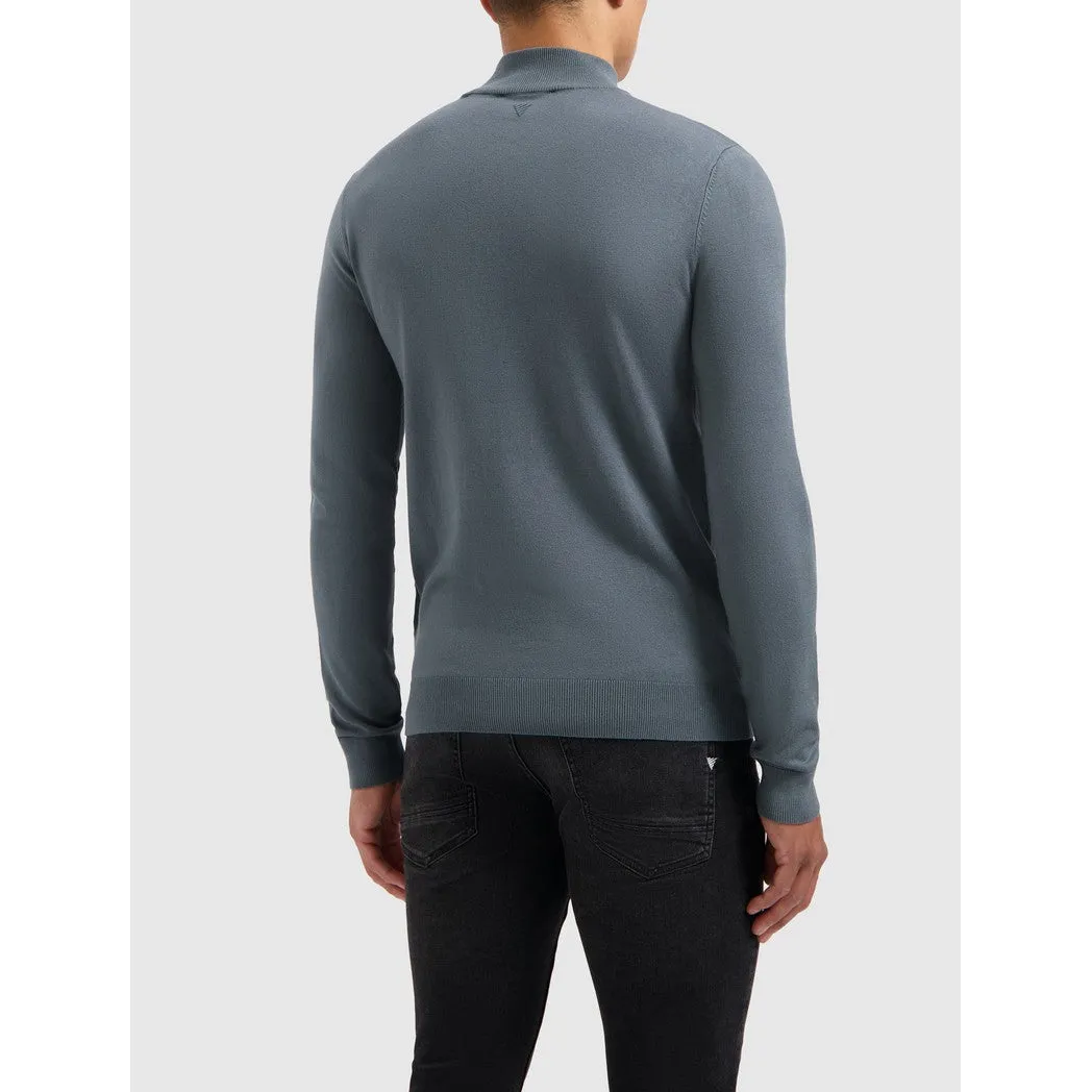 Essential Knitwear Mockneck Sweater Blue