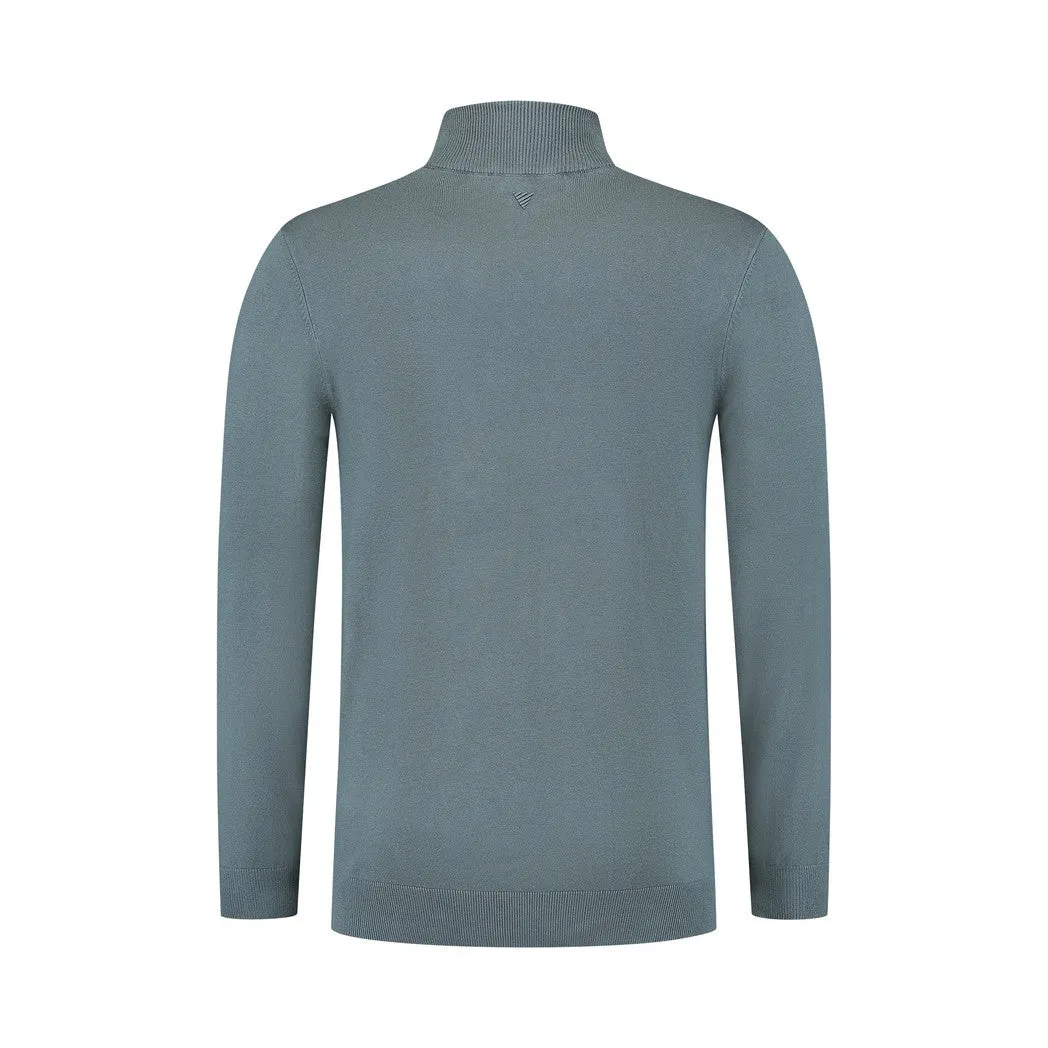 Essential Knitwear Mockneck Sweater Blue