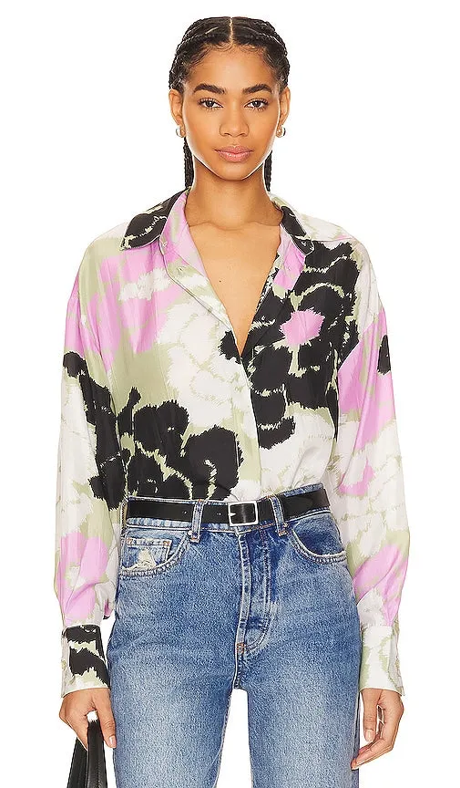 Essentiel Antwerp Firror Silk Shirt in Green