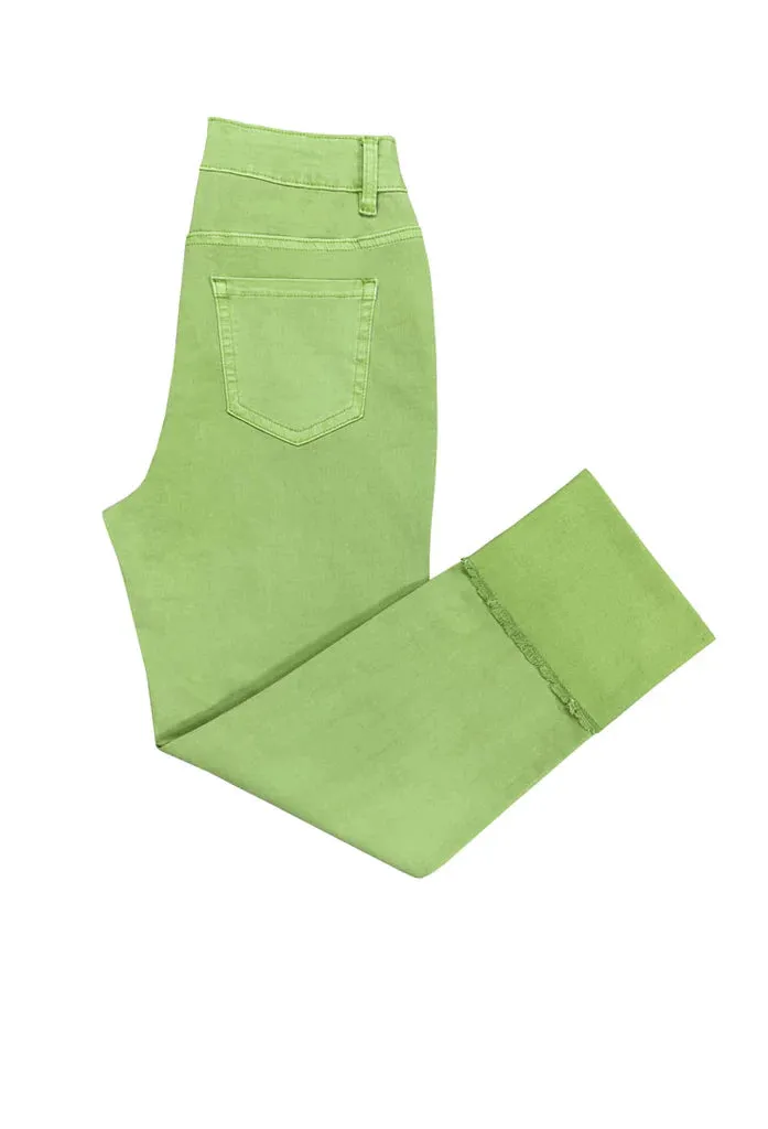 Ethyl Z531 Moss Zipper Capri Cuffed Pants