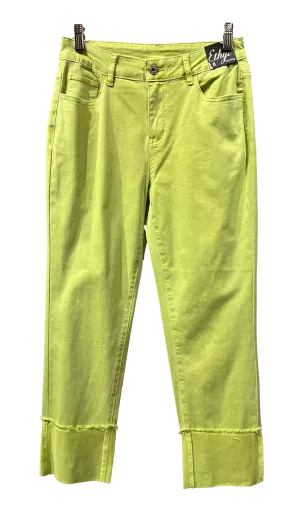 Ethyl Z531 Moss Zipper Capri Cuffed Pants