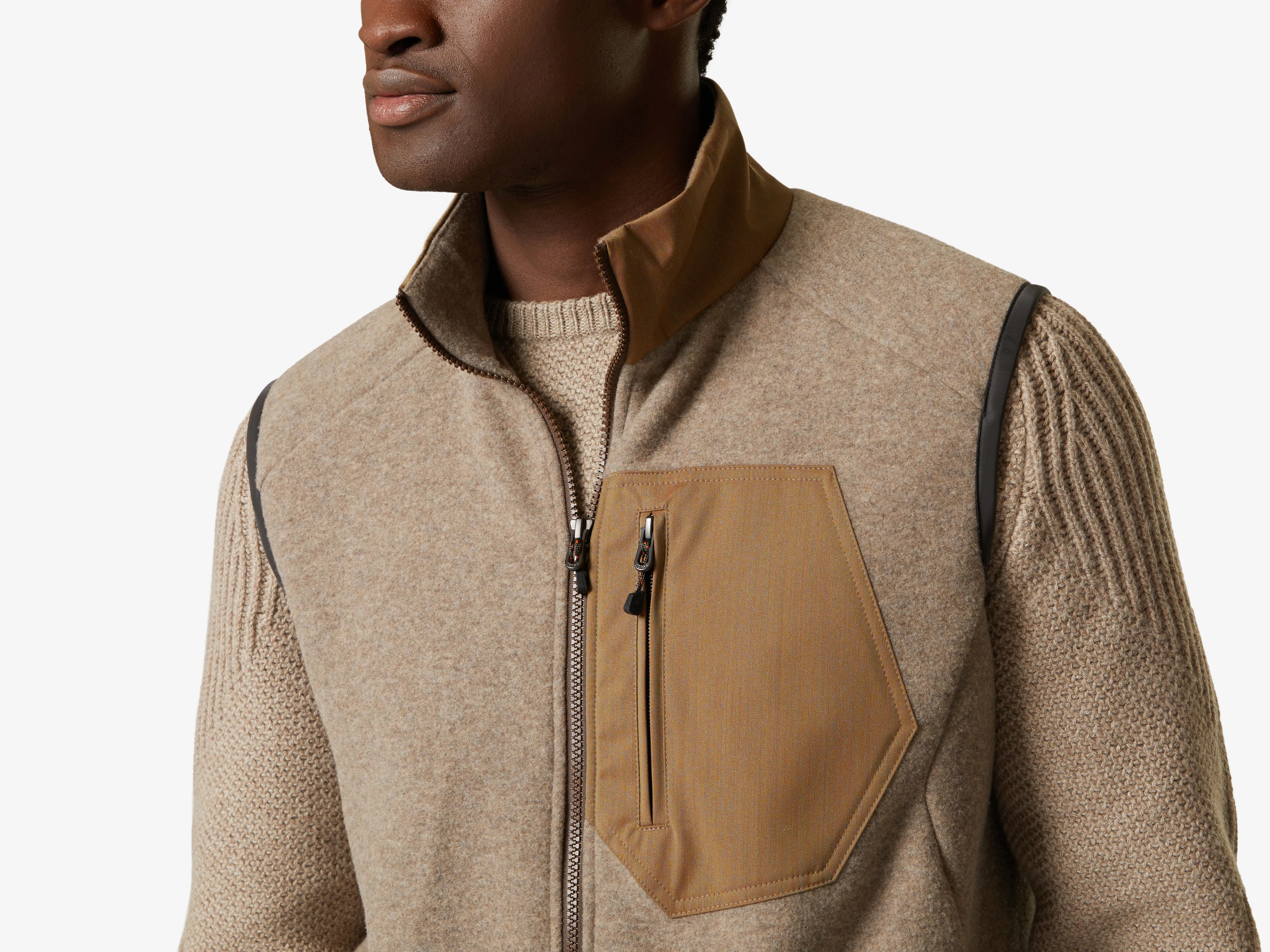 Explorer Vest Knitwear - Oyster