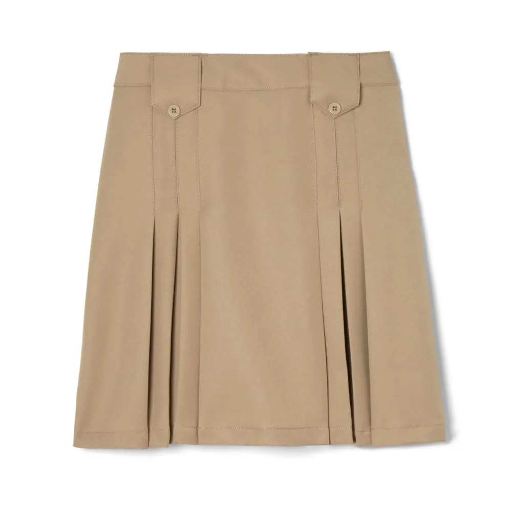 French Toast Girls Adjustable Waist Triple Pleated Skirt