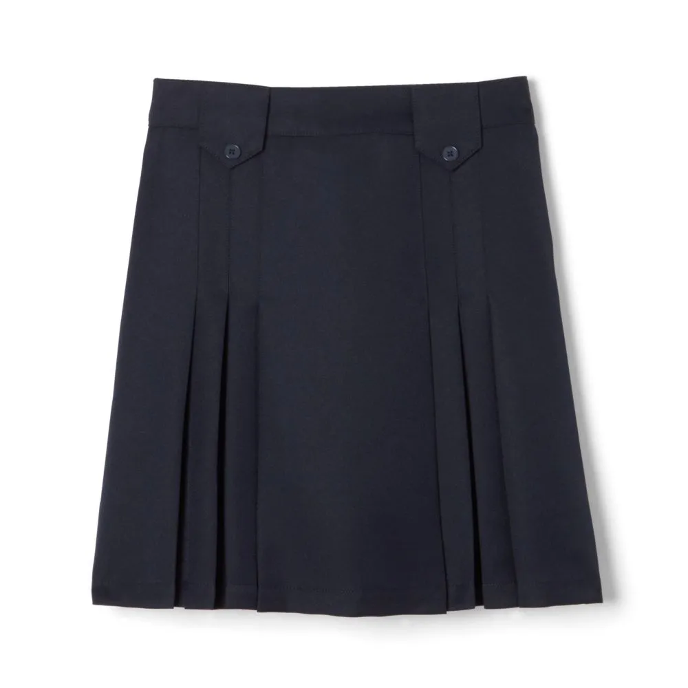French Toast Girls Adjustable Waist Triple Pleated Skirt
