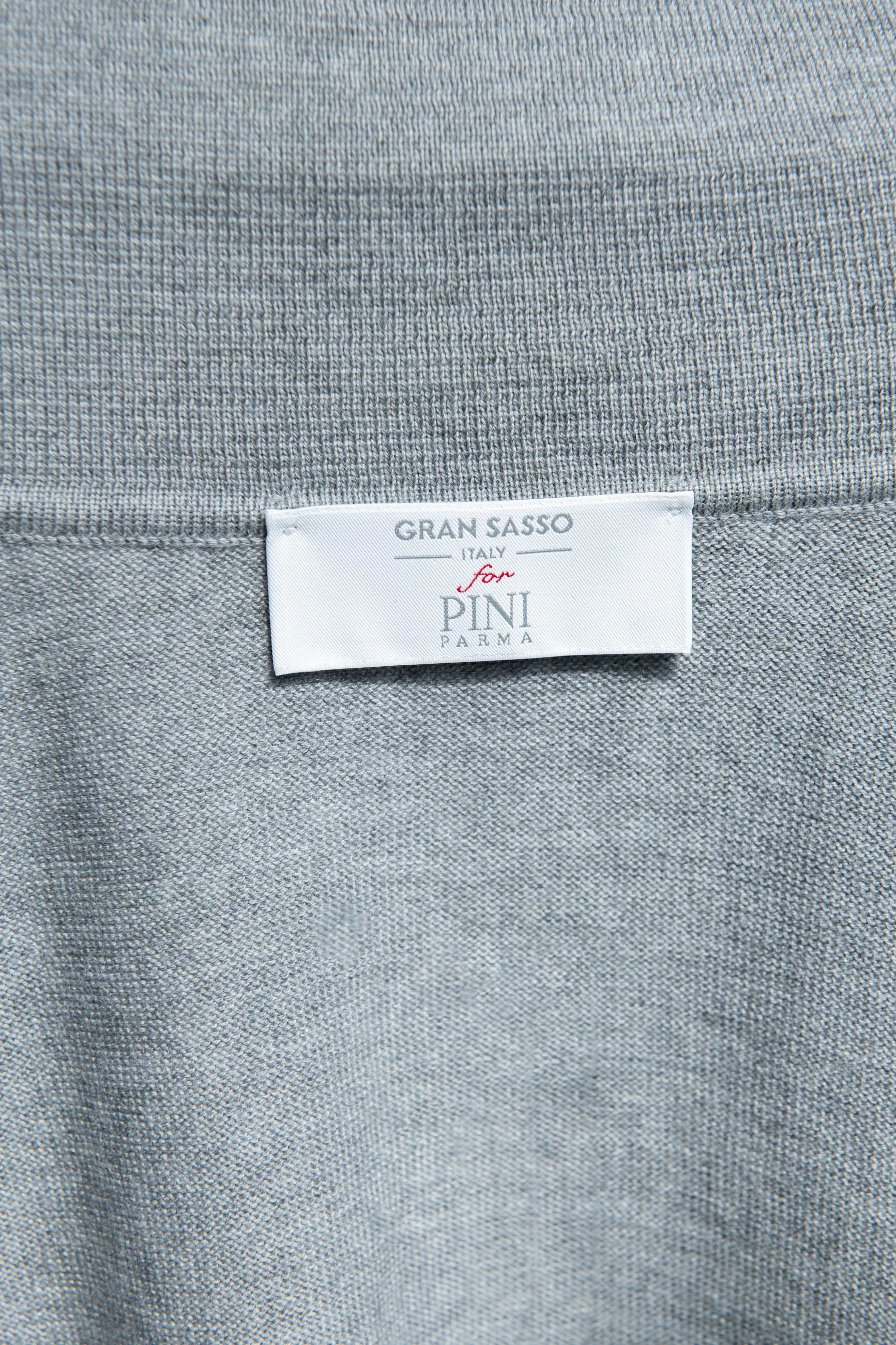 Grey Merino polo  Made in Italy