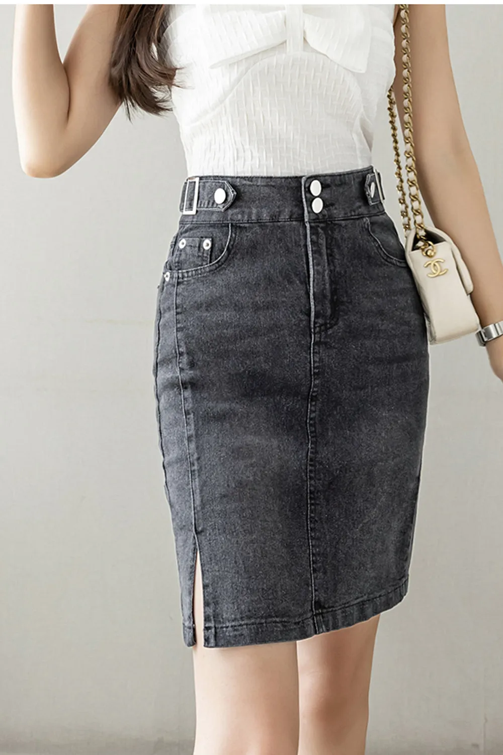 High Waist Slim Office Jeans Skirts