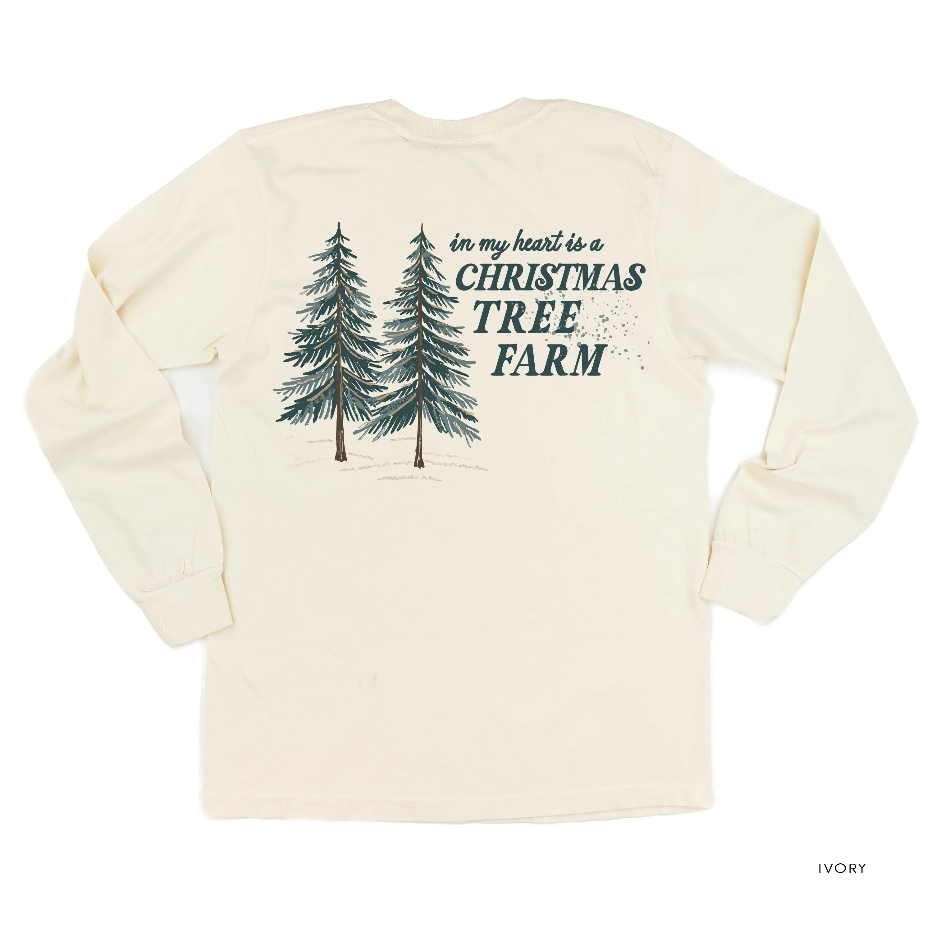 In My Heart Is A Christmas Tree Farm (pf&b) - LONG SLEEVE Comfort Colors Tee