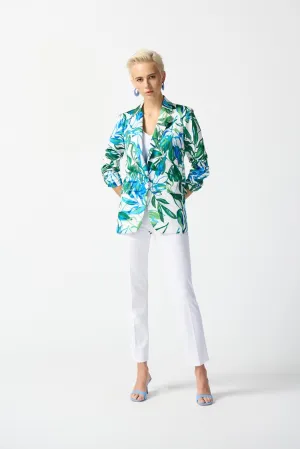 Joseph Ribkoff - Satin Tropical Print Blazer - 242210 - 50% off - 1 x 16 left