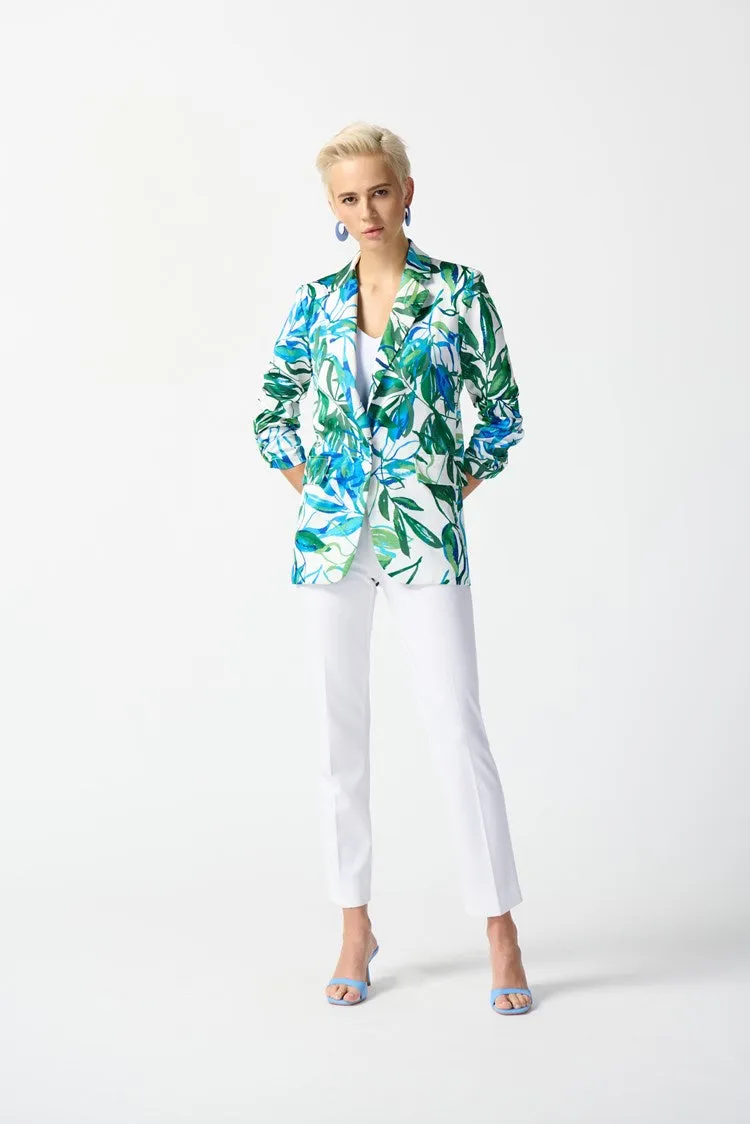 Joseph Ribkoff - Satin Tropical Print Blazer - 242210 - 50% off - 1 x 16 left