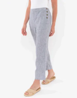 Jump Side Button Stripe Pant