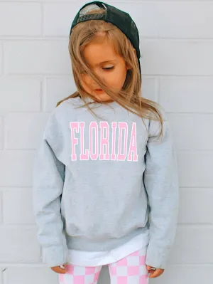 Kids Florida Sweatshirt - Pink Ink