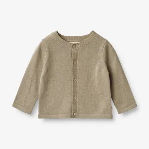 Knit Cardigan Slve | Baby - beige stone