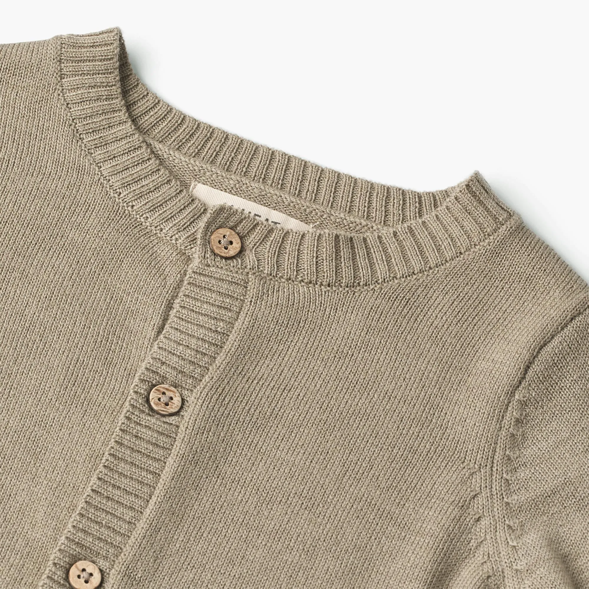 Knit Cardigan Slve | Baby - beige stone