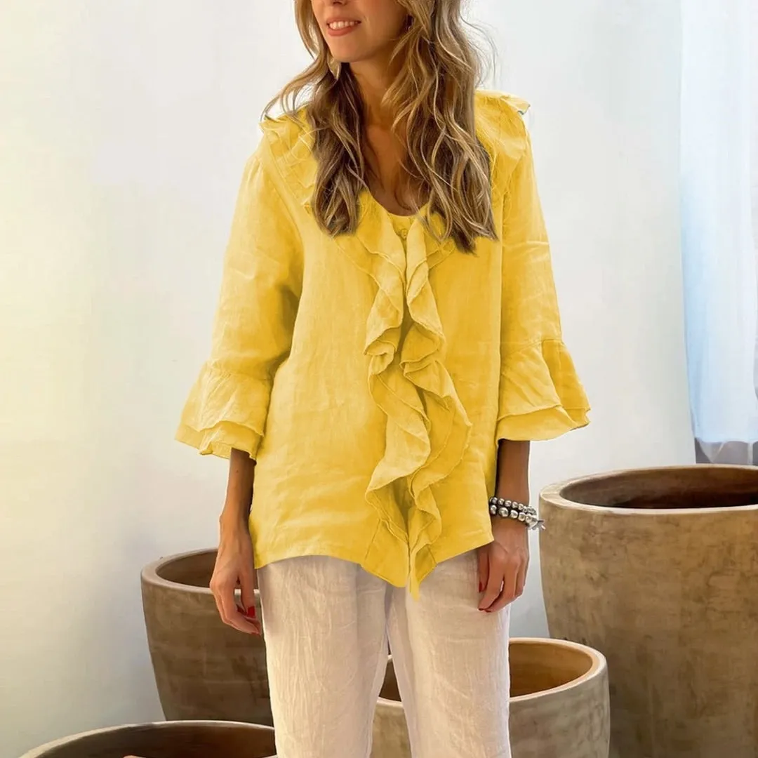 Kylar™ Stylish Ruffled Blouse