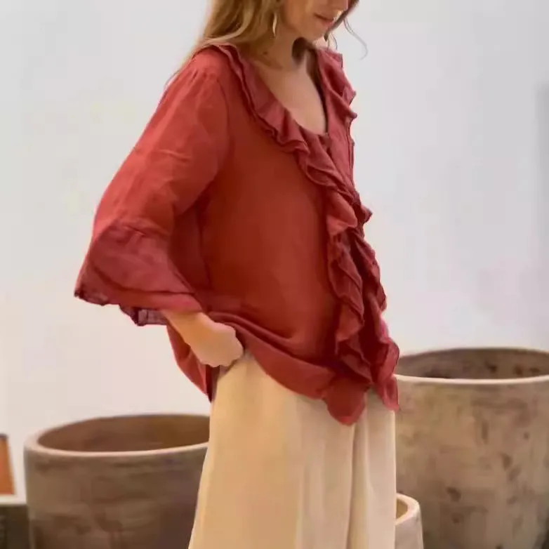 Kylar™ Stylish Ruffled Blouse