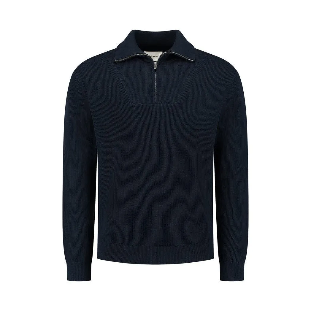 Loose fit Halfzip Knitwear Navy