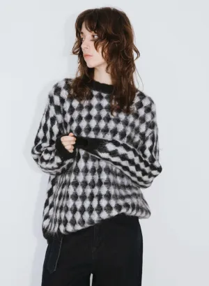 LOZ Jaquard Long Knit Fluffy Jumper