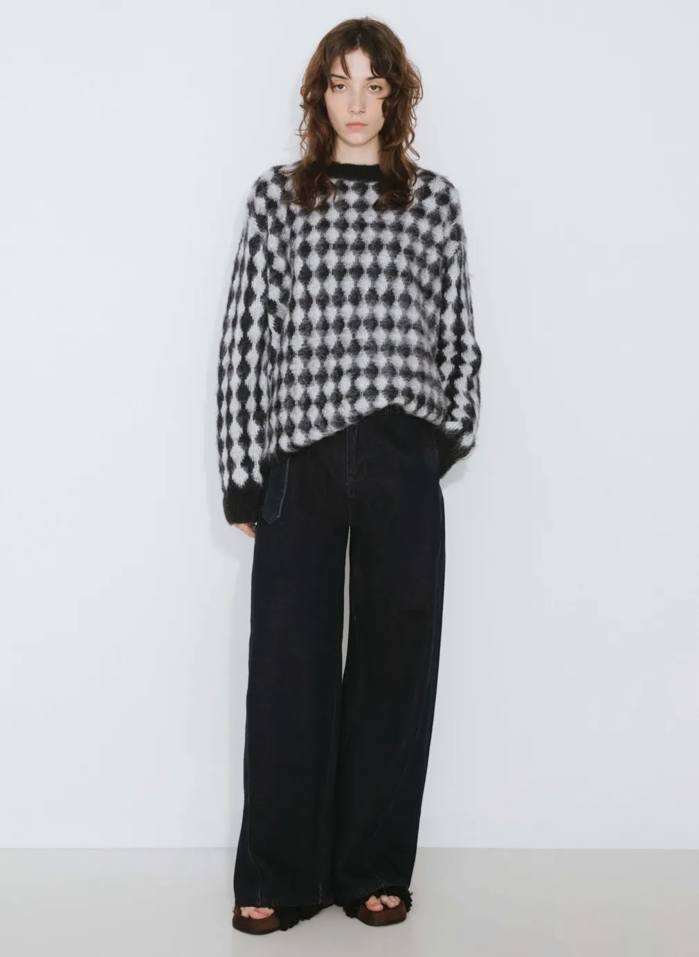 LOZ Jaquard Long Knit Fluffy Jumper